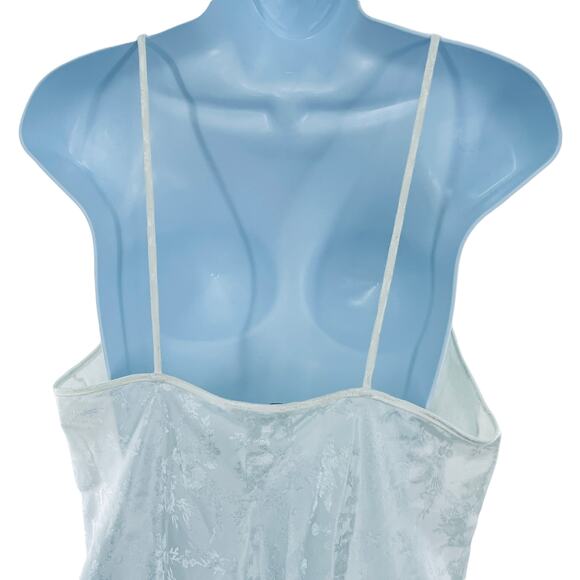 Vintage Val Mode White Satin Lace Trim Spaghetti Strap Short Gown L  NWT - Picture 5 of 10